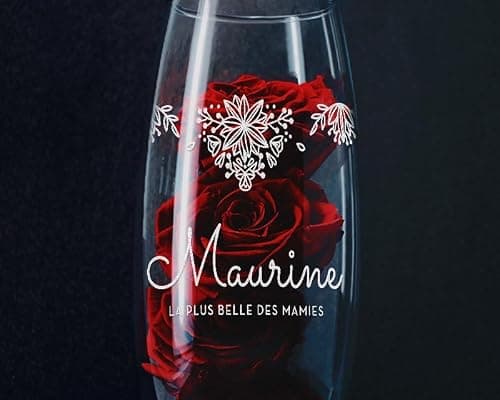 CADEAUX.COM - Vase Ovale Personnalisable pour Femme de 50 Ans - Vase Personnalisé - Message Personnalisable - Cadeau Anniversaire - Cadeau Femme