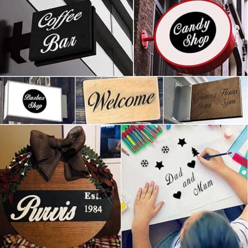 EIHI Pochoir Lettre Alphabet, Aides pour Dessin et Lettrage, 40Pcs Letter Stencils Alphabet Lettre et Pochoir Chiffre Calligraphie Pochoir Majuscule Minuscule Lettres Décoration
