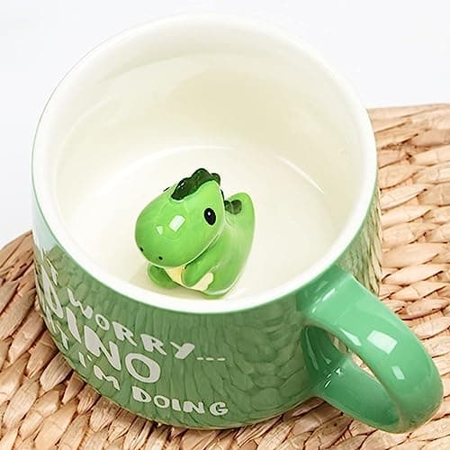 Arawat Dino Mug 3d Tazza Dinosauro Regali Per Le Donne Tazza Dinosauro Carino Tazza Dinosauro In Ceramica 350 Ml Tazza Dinosauro Tazza Da Tè Dire Tazza Tè Carino Tazza Caffè Dino Regalo Di Compleanno