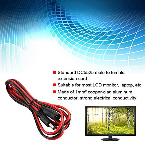 KIMISS Câble d'alimentation Femelle Cable Câble d'extension d'alimentation de 150 cm DC5525 mâle à câble d'alimentation Femelle