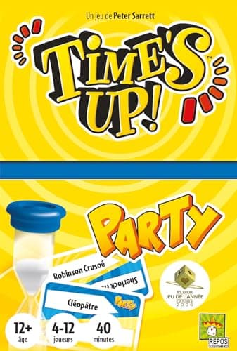 Asmodee - TIME'S UP! : Party - Version Jaune - En Français - Jeu de Société d'Ambiance - Jeu de Cartes Familial et Pour Enfants dès 12 ans - Jeu de Rapidité - 4 à 12 Joueurs - 40 Minutes