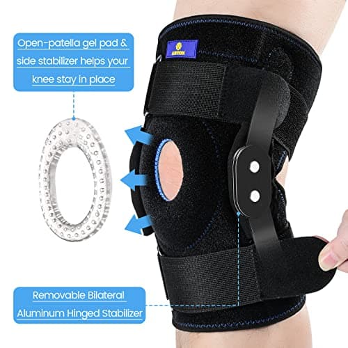 ABYON Genouillère Articulée pour Femmes/Hommes, les Douleurs Articulaires, Lésions Ligamentaires, les Déchirures du Ménisque, Tendinites, Soulagement de la Douleur au Genou (L)