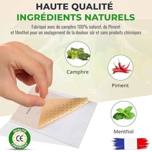 Patch Chauffant Okéopharma - adhésifs - Décontractant Musculaire Efficace pour dos, épaules, Nuque - Chaleur Confortable et Constante 12h - Pansement naturel à base de Camphre - Format économique