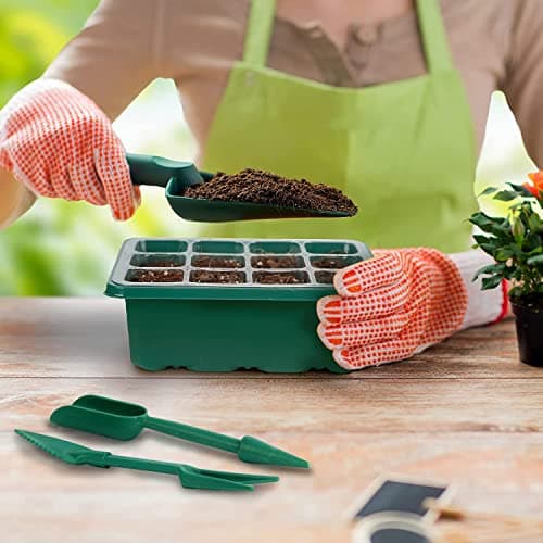 Lot de 8 serres d'intérieur - Bac de culture - Plateau de démarrage - 96 cellules - Mini serre - Plateau de démarrage - Mini propagateur pour semis - Vert