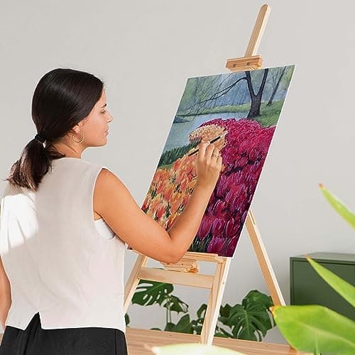 Elan Panneau de Toile 50x60, 100% Coton 6-Pack de Canvas Toile Peinture, Toile à Peindre, Panneau Toile Peinture, Tableau Peinture, Tableau Toile a Peindre Coton, Tableau a Peindre, Carton Entoilé