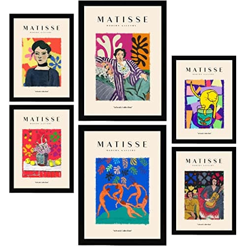 Nacnic Lot de 6 Affiches Henri Matisse. Fête. Estampes du fauvisme et de l'art Abstrait pour l'architecture d'intérieur et la décoration. A3 et A4, sans Cadres.
