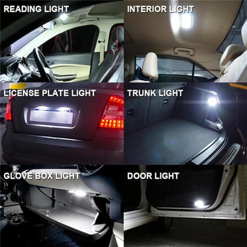 BINQILIN 30 Pieces W5W T10 LED Ampoule Voiture, Ampoule W5W LED, 12V 6500k 120LM COB Ampoule de Remplacement pour intérieur de Voiture