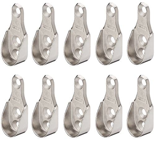 Gedotec Armoire de rangement pour tube OVAL Support de tringle à vêtements Support de penderie et mural | Support de tube d'armoire pour tige ovale | FABRIQUÉ EN ALLEMAGNE | 10 pièces