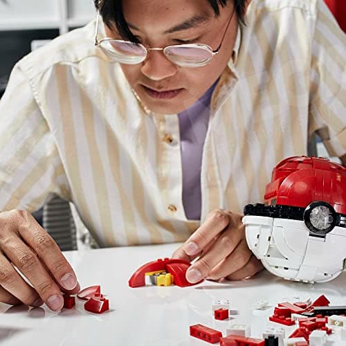 MEGA Construx Pokemon Poké Ball Géante à Construire, Jeu de Briques de Construction, 303 pièces, pour Enfant dès 10 Ans, HBF53
