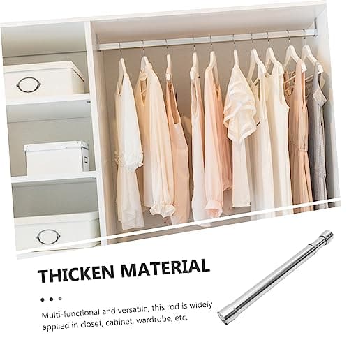 Ciieeo Tringles De Placard Porte-Vêtements De Placard Support De Cintre Robuste Tringles De Suspension Pour Support De Vêtements Tringles À Rideaux À Ressort Supports Cintres Énucléés