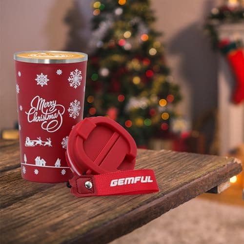 GEMFUL Lot de 2 Tasses pour Maman Anti Fuite 17oz avec Sangle pour Voyage Maison ou Bureau