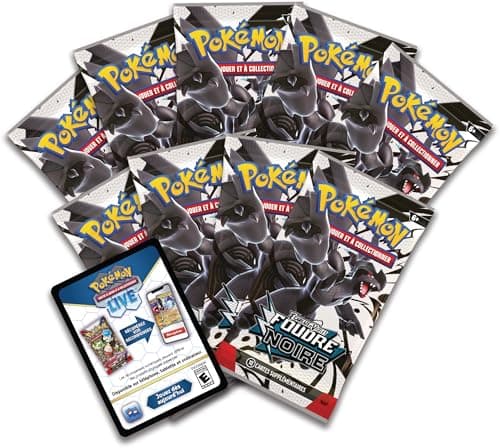 Pokémon : Coffret Dresseur d’élite Écarlate et Violet – Foudre Noire – Zekrom du JCC Pokémon (1 Carte Promo Entièrement Illustrée de Fulguris, 9 Boosters et des Accessoires de Jeu Premium)