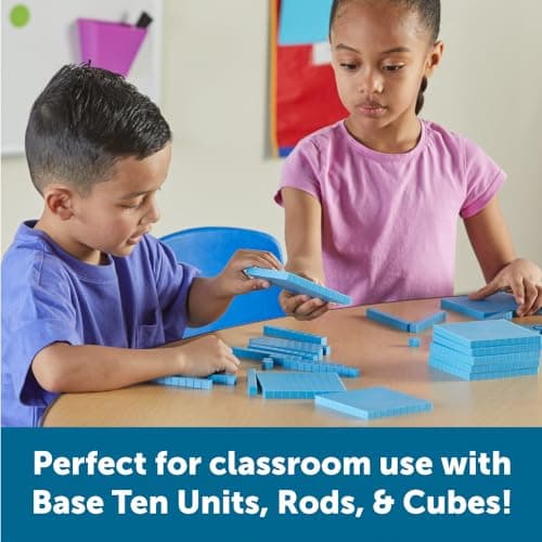 Learning Resources Plaques de base 10 en plastique rainuré (jeu de 10)