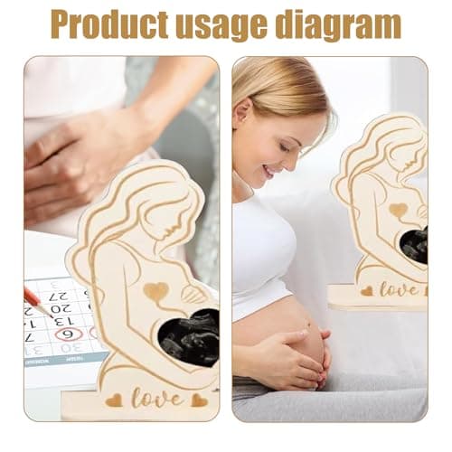 LQIOACU 1 PCS cadeau futur parents cadre empreinte bébé photo grossesse cadre photo pour femme enceinte Echographie à Bébé Photo Ultrasons pour Amie Enceinte Cadre Sonogramme