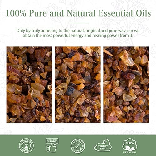PHATOIL Huile Essentielle Myrrhe 30 ml, Huile Essentielle pour Diffuseur Aromathérapie Pure Naturelle, Huile de Myrrhe pour Humidificateur, Bougies