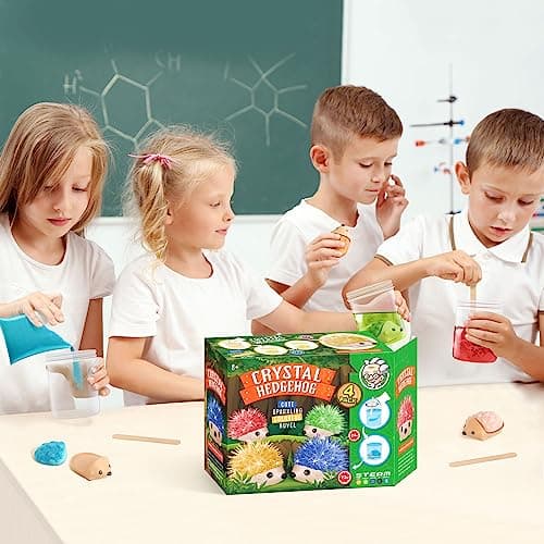 Dr.Daz - Kit de Cristaux 4 Cristaux de Couleurs à Faire croître en 3 Jours-Kit De Scientifique Jeux éducatifs 6 7 8 9 10 Ans Garçons Filles