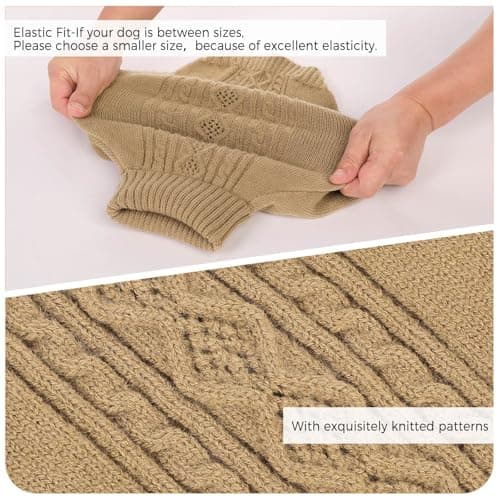 KONVINIT Pull Chien Pull pour Chien Col Roulé Tricot Chien Jumper Hiver Tricot Pullover pour de Petite,Moyenne et Grande Taille