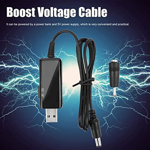 Adaptateur USB vers DC, Câble USB DC 5V Boost vers 9V 12V Câble Amplificateur de Tension 5V vers 9V 12V Convertisseur élévateur 5.5x2.1mm Câble USB vers DC Cordon de Routeur de