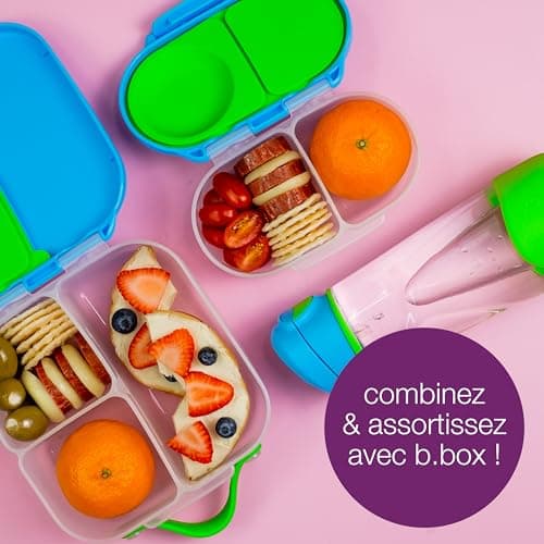 b.box Gourde Sport à Bec | Bouteille d'Eau à Préhension Facile et Couvercle Étanche | Design Moderne et Cool Adapté aux Enfants, Inclinez et Sirotez | 600 ml