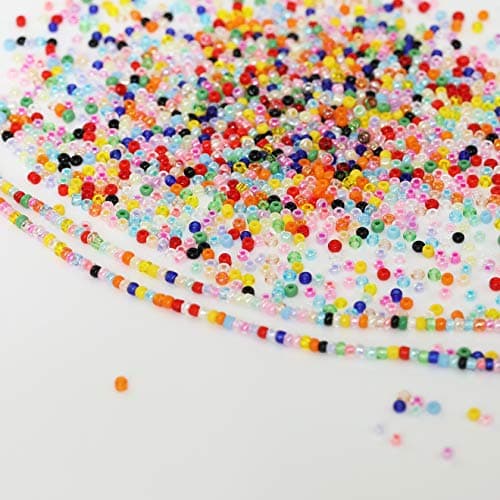 Bala&Fillic Size 2mm 12/0 Glass Seed Beads About 21600pcs in Box with Beading Tool,Small Craft Seed Beads for Jewelry Making 24 Colors petites perles de rocaille pour la fabrication de bijoux