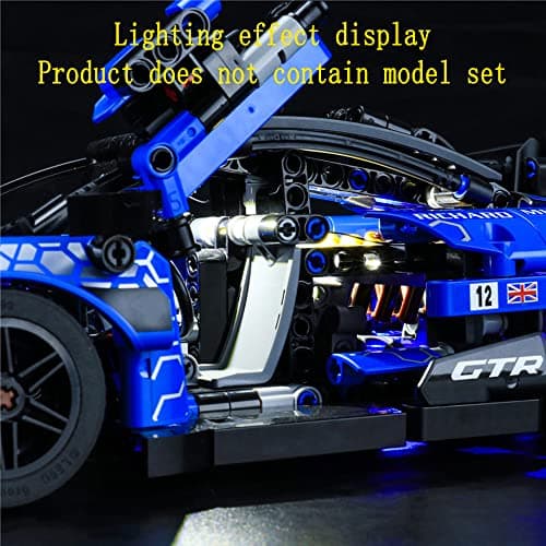 GEAMENT Jeu De Lumières Compatible avec Lego McLaren Senna GTR - Kit D'éclairage LED pour Technic 42123 (Modèle de Bloc Non Inclus)