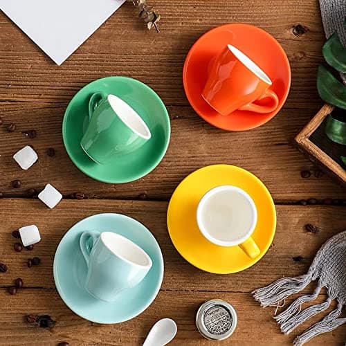 ionEgg Tasse à expresso en porcelaine avec soucoupe - 80 ml - Bleu marine