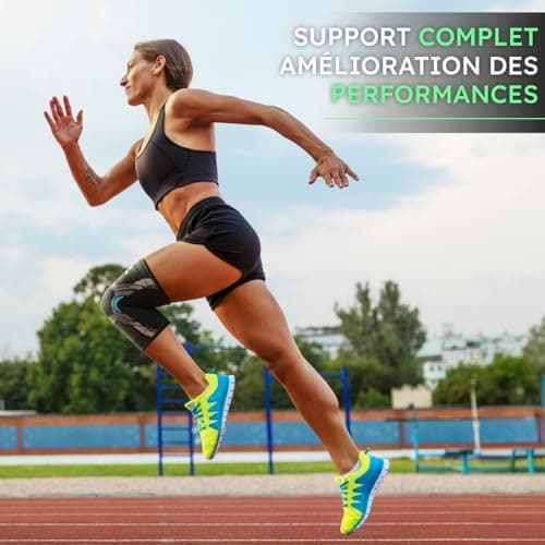 NativoDex Genouillère de Compression - Genouillère de Sport pour Homme et Femme - Genouillères médicales pour Ligaments, Tendinite, Douleurs Articulaires