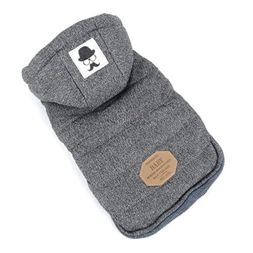 Selmai Manteau à capuche élégant pour petits chiens, vêtements pour chiens (Ce style est petit, veuillez choisir une taille plus grande)