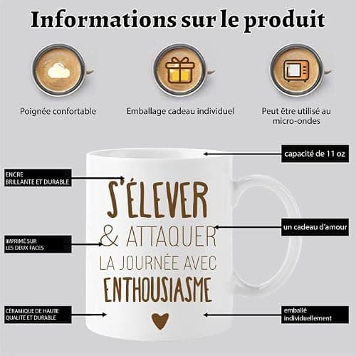 SECOGM Tasse Personnalisée Les 2 Côtés Avec Photo et Texte -Mug Personnalisé-Cadeau Fete Des Mere pour Maman Meilleur Ami Anniversaire-Polices et Couleurs Personnalisée-11Oz