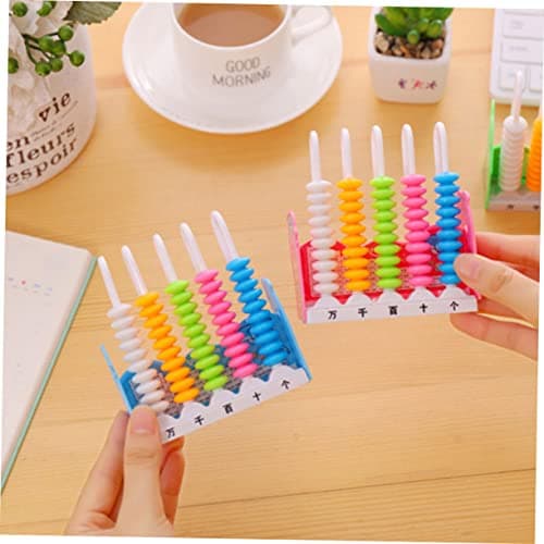 ibasenice Boulier Enfant Bois 2 Pièces Enfants Boulier Calcul Jouets Mathématiques Jouet Perles Jouets De Nombre Préscolaire Abaque en Plastique Calcul Jouets Abaque