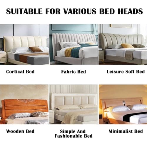 Yidaxing Housse de Tête de Lit, Extensible Housse de Protection pour Tête de Lit Élastique Lavable Velours Facile a Installer Couverture de Tête de Lit Simples Doubles 180-200cm,Gris Profond