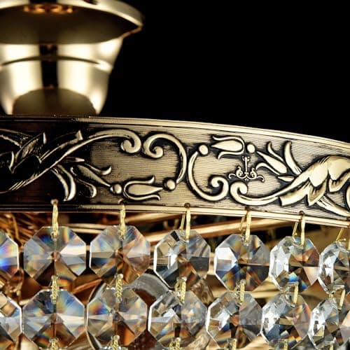 MAYTONI DECORATIVE LIGHTING Lustre Plafonnier en Cristal Brillant Chic Empire 6 Lumières, ecxl. E27, 60W, 220v
