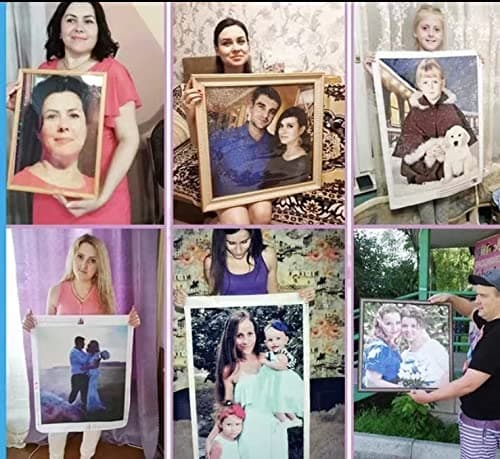 GuoPi Photo Personnalisée Diamant Broderie 5D Diy Diamond Painting,Personnalisée Privée,Diamant Rond Complet De,Adapté À La Décoration De La Maison, Cadeaux... (30X50cm)