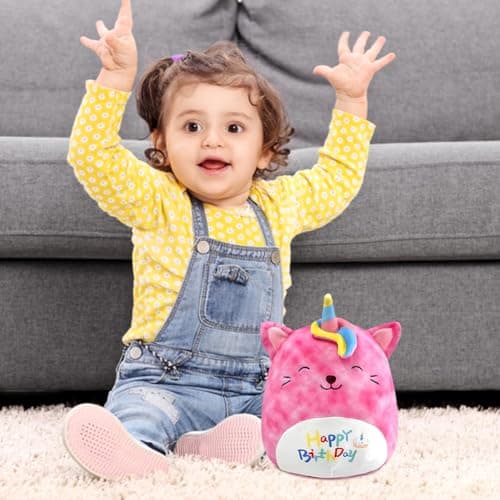 IFHDO Jouet en Peluche, 27 cm Licorne Peluche, Licorne Poupée en Peluche, Licorne Plush Toy Adorable Poupée en Peluche Douce Cartoon Plush Doll pour Cadeau d'anniversaire pour Enfants