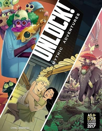 Asmodee - Unlock! Mythic Adventures - UNbox Now - Jeu Escape Game Adultes et Enfants dès 10 Ans - Jeu d'Ambiance - Jeu de Cartes avec Application Gratuite - 1 à 6 Joueurs - en Français- Space Cowboys