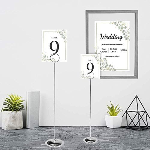 HOHIYA 30.5 cm Porte Numéro de Table Mariage Lot de 12