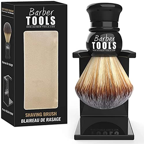 Kit de rasage - Rasoir de Sécurité/Rasoir de Sûreté + 5 doubles lames + Blaireau de rasage + savon de rasage 150ml + Pierre d'alun ✮ BARBER TOOLS ✮