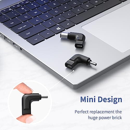 Adaptateur USB c vers DC 4.0 * 1.35mm, Adaptateur USB C vers 19V DC 4mm PD USB C Femelle à DC Mâle Convertisseur de Prise Jack pour ASUS VivoBook Zenbook Transformer Book Ordinateur Portable