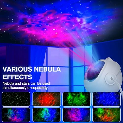 Astronaute Projecteur Galaxie, Projecteur Ciel Etoile Avec Veilleuse Enfant, 8 Modes Nébuleuse, Rotation à 360°, Télécommande, Ciel Etoile Plafond pour Lumiere Chambre, Cadeau pour Enfants et Adultes