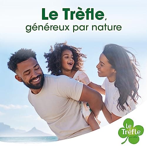 Le Trèfle Maxi Douceur - Papier toilette - 36 Maxi Rouleaux - 72 Rouleaux Classiques – Double épaisseur – Emballage 80 pourcent Plastique Recyclé