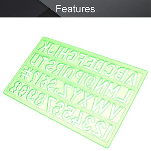 Utoolmart Pochoir alphabets anglais et chiffres arabes avec symboles, pochoirs pour lettres et chiffres