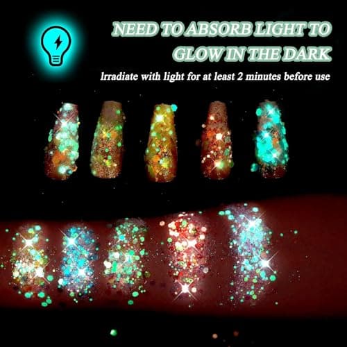 12 Couleurs Paillettes Visage Festival Lumineuse Paillettes Visage Gel Fluorescent Paillettes Cosmétiques Pailletés Adaptés Aux Yeux Au Visage Aux Ongles festival de musique Masquerade Halloween