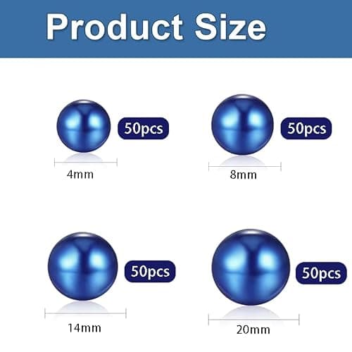 Perles Flottantes 200 Pièces Perles Non Poreuses Bleu Perle Flottante pour Vase Perles de Bougie Flottantes les Perles de Sirène Conviennent aux Fêtes, Décoration de Remplissage de Vase