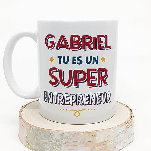 Mugffins Tasses Personnalisables pour ENTREPRENEUR - En Français - Cadeau Personalisé- Tu es Super - 11 oz / 330 ml