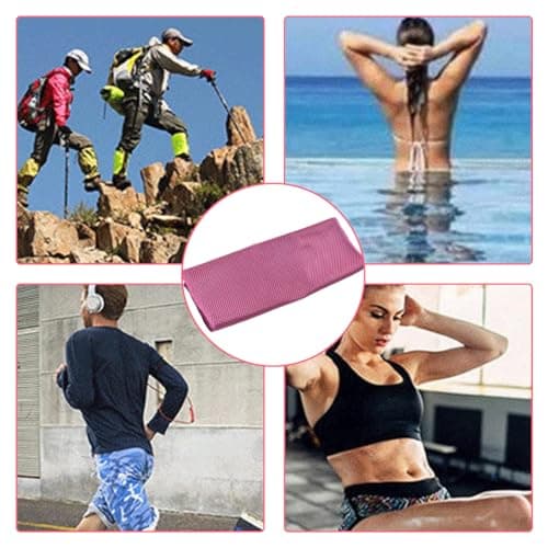 LuLiyLdJ Rouge Serviette Rafraichissante, Serviette de Refroidissement en Microfibre, Cooling Towel pour Fitness Gym Yoga
