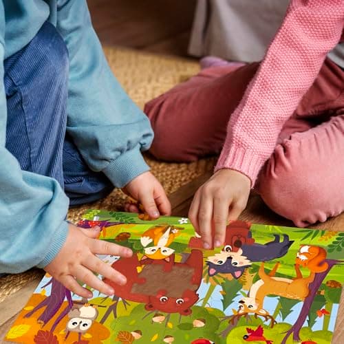 QUOKKA Puzzle Enfant de 3 à 5 Ans - Puzzle 30 Pièces pour Enfant de 2 à 4 Ans - Puzzles Éducatif Forêt pour Enfant de 4 à 6 Ans - Jouets Éducatif Cadeau pour Garçons et Filles 2 3 4 5 Ans