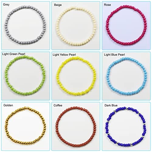 Bala&Fillic Perles de rocaille 4mm Rouge couleur 1200pcs/100Grammes, perles de verre 6/0 pour la fabrication de bracelets et de colliers (Rouge)