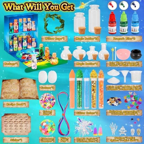 Subtail Potion Magique Enfant - Sable Magique Enfant | 20 Bouteilles De Potion | Aqua Gelz | Coffret Magie - Halloween Cadeau Fille 6 7 8 9 10 11 Ans - Kits de Loisirs CréAtifs Fille 6-12 Ans