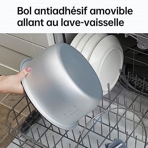 Eamoment DRC-5020BL 1 l | Cuiseur à riz et cuiseur vapeur 400 W (1 l à 5 tasses) pour 1 à 5 personnes Cuisson rapide sans brûler Revêtement antiadhésif amovible, cuillère à riz et gobelet doseur, bleu