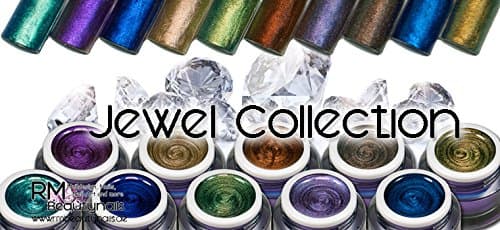 RM Beautynails Premium UV métallique Glit tergel Jewel Collection 5 ml gel uv Gels professionnel pigments pas absenken la très grande opacité